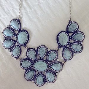 Blue and silver necklace